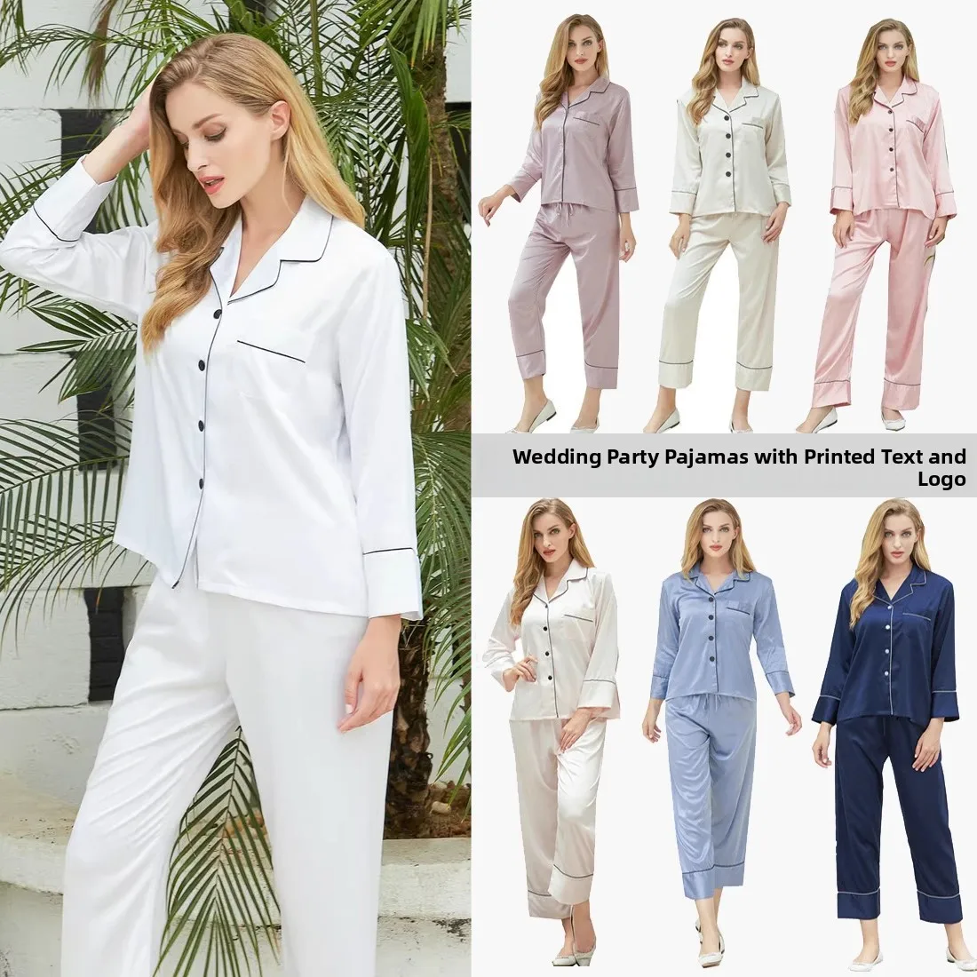 

plus Size Ice Silk Spwear Set for Women Long Sve Pants Wedding Par Spwear Comfortable Home Clothes European Sle