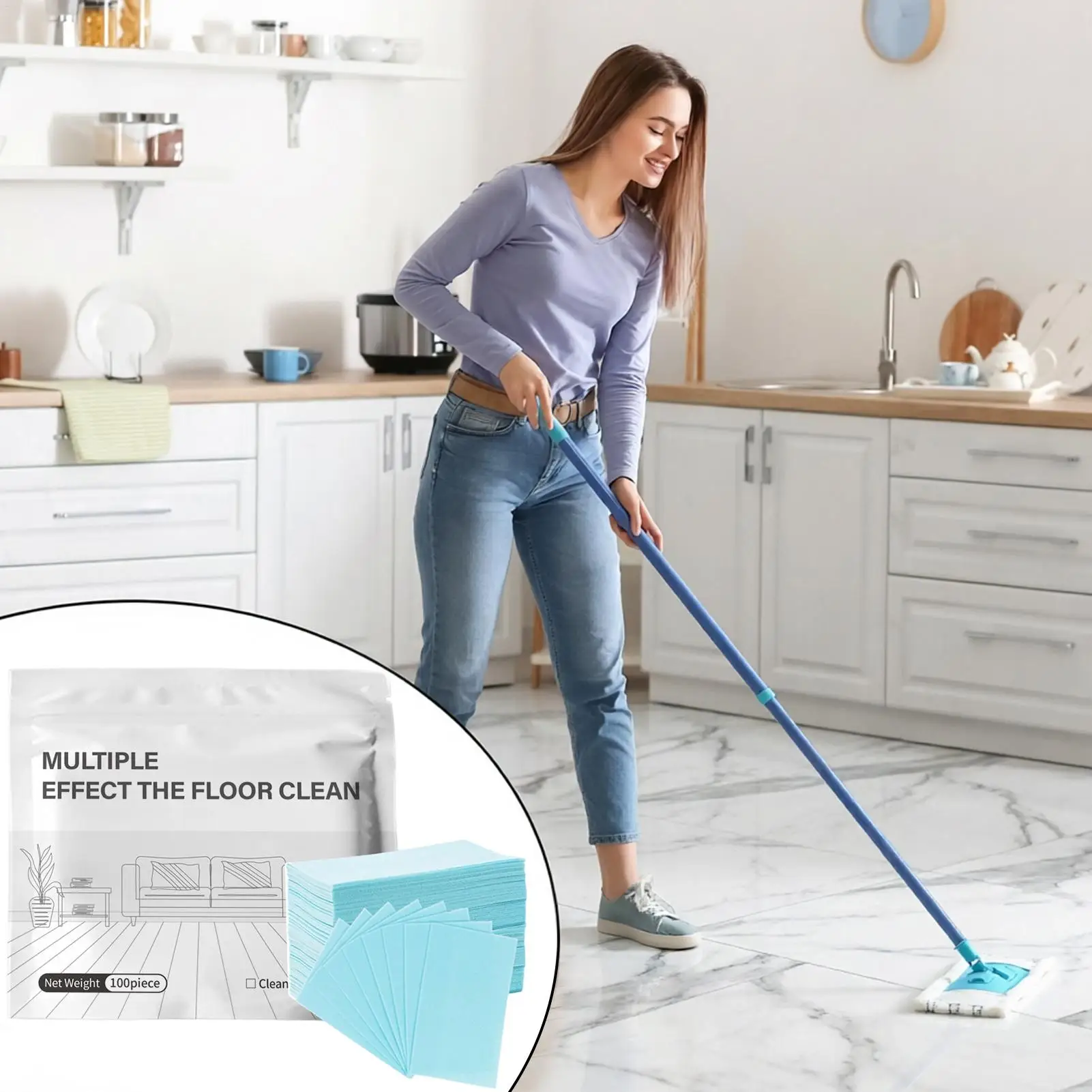 Dissolvable Floor Cleaning Tablets Pre Measured Multi Surface Deep Clean Strips For Tile Wood Marble Household Floor Stain