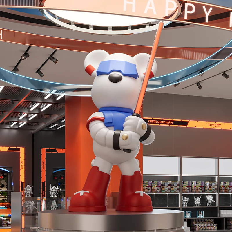 

Роскошный световой меч 90 см, медведь, напольное украшение, высококачественная декоративная скульптура, копилка, динамик Bluetooth, светящийся меч