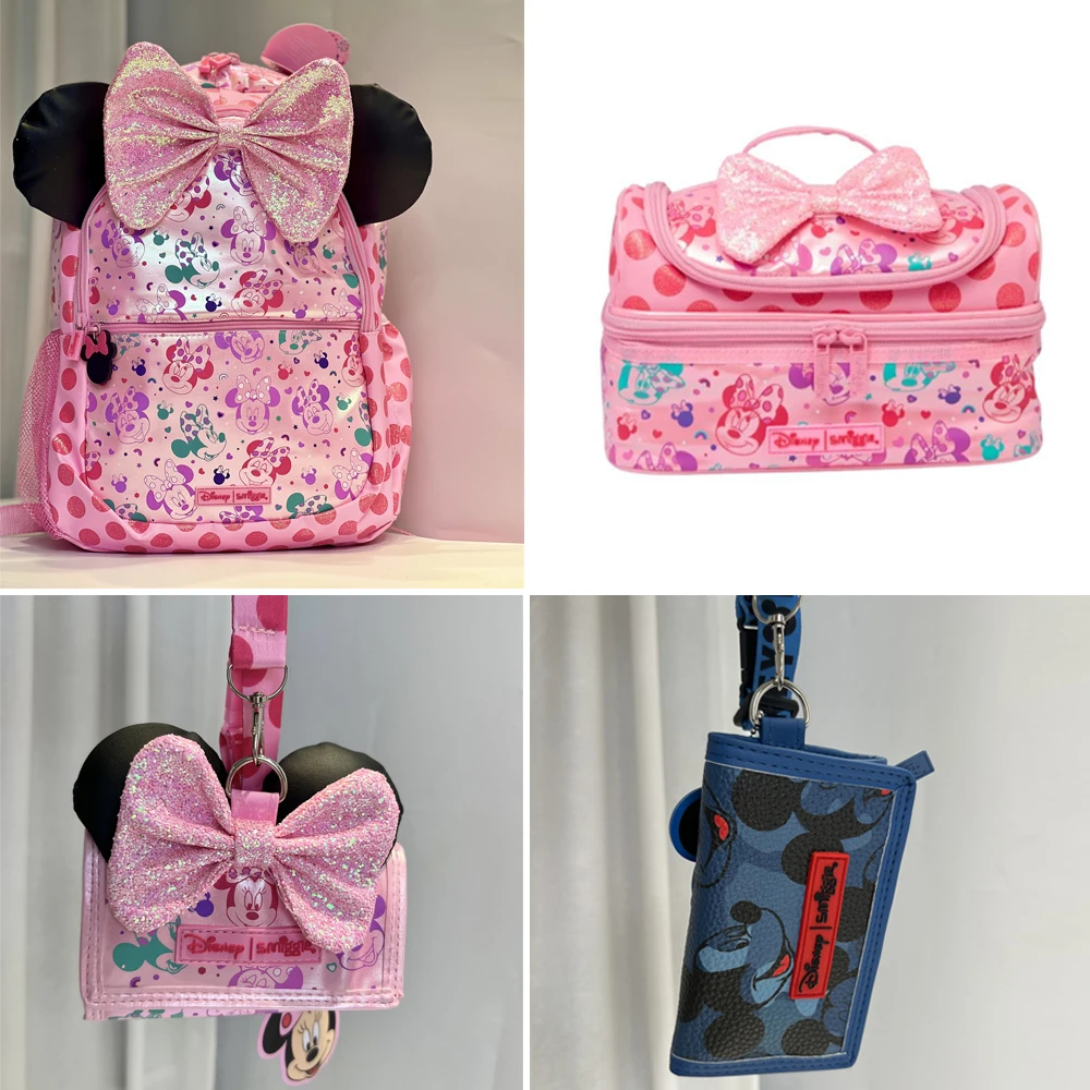 MINISO Disney Cartoon Backpack For Girls Smiggle Children\'s Schoolbag Large-capacity Hot-selling Schoolbag Kids Gift Lunch Bag