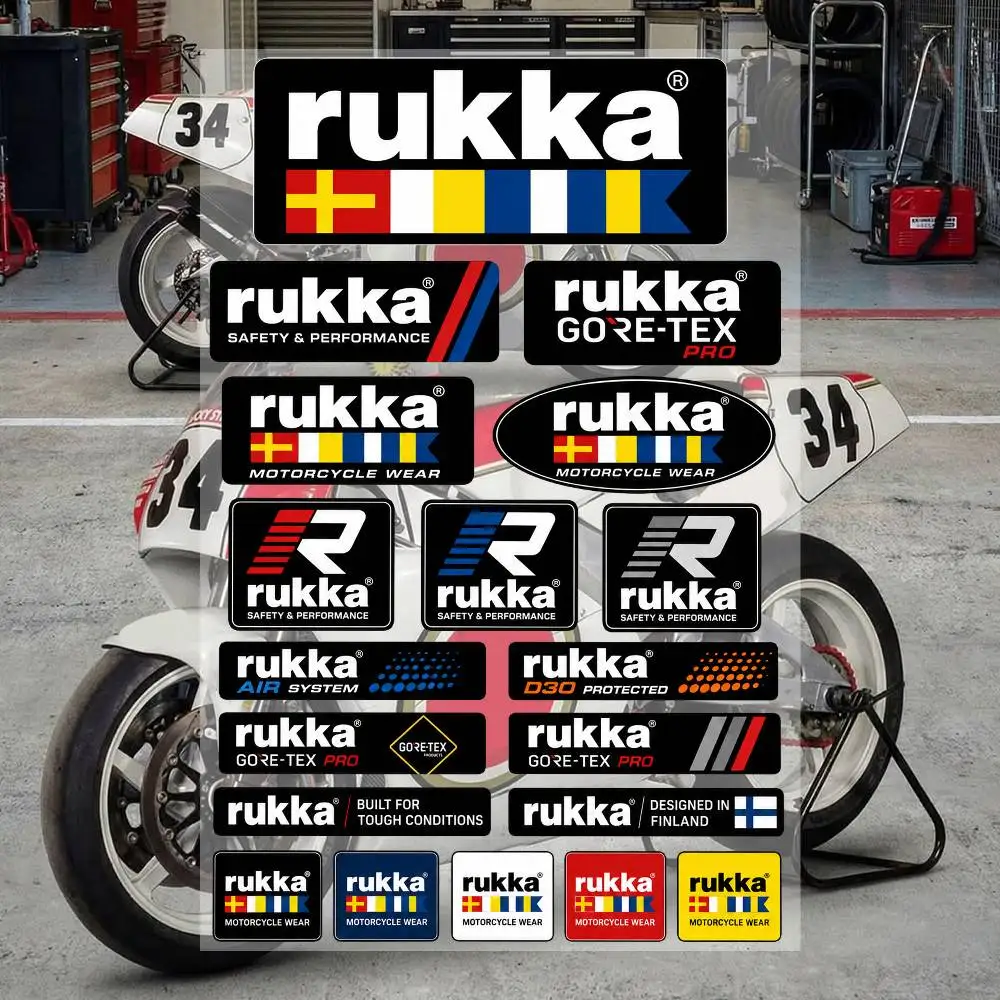 R-uK-K-A- Ästhetische Graffiti Wasserfeste PVC-Aufkleber für Auto Motorrad Skateboard Helm Notizbuch