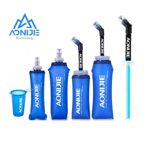 Imagen 1 del producto AONIJIE 170ml 200ml 250ml 500mml 350ml 600ml bicicleta deportiva para correr botella de agua blanda plegable TPU frasco suave bolsa de agua taza