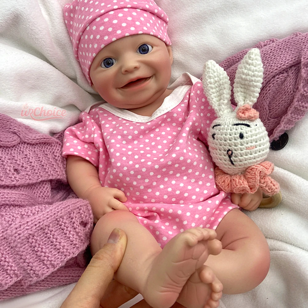 Muñeca renacida de silicona impermeable suave de 42cm hecha a mano muñeca recién nacida para el alivio de la ansiedad