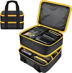 Large Battery Storage Bag for DEWALT/for Milwaukee 20v/ 18v/ 12v Battery &Charger, Tool Batteries Carrying Case Cover (Box Only)