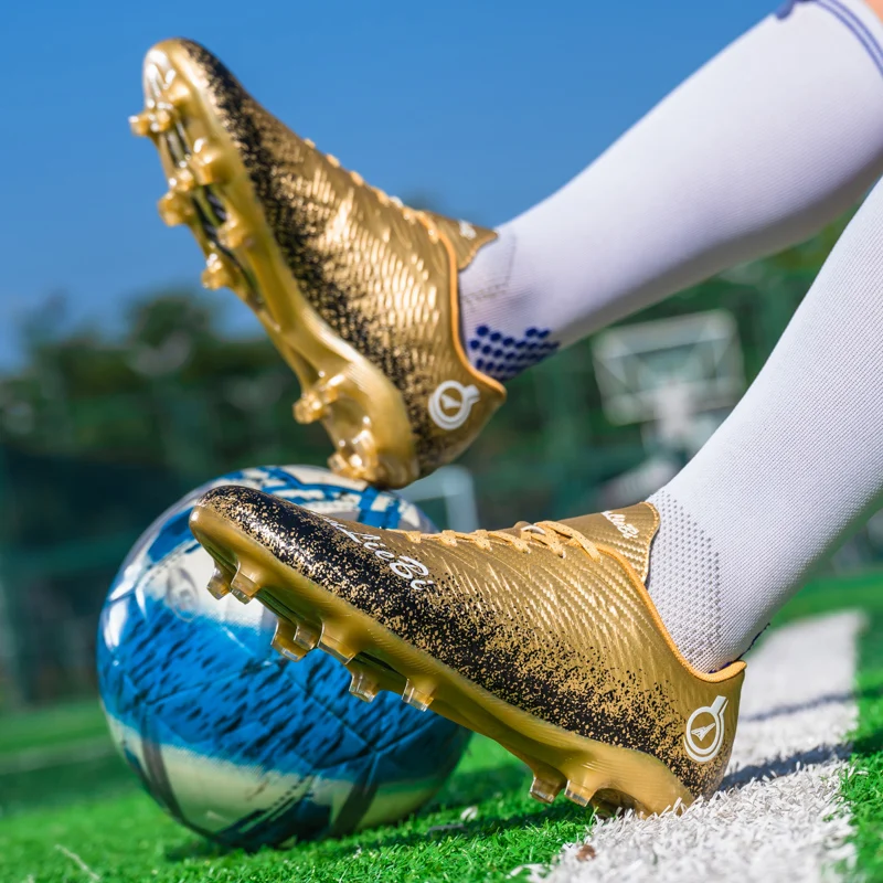 Firm Ground Soccer Cleats Boys Girls Athletic Outdoor Football Shoes, Mens Sport Flexible Athletic Lace Up Soccer ShoesSize33-46