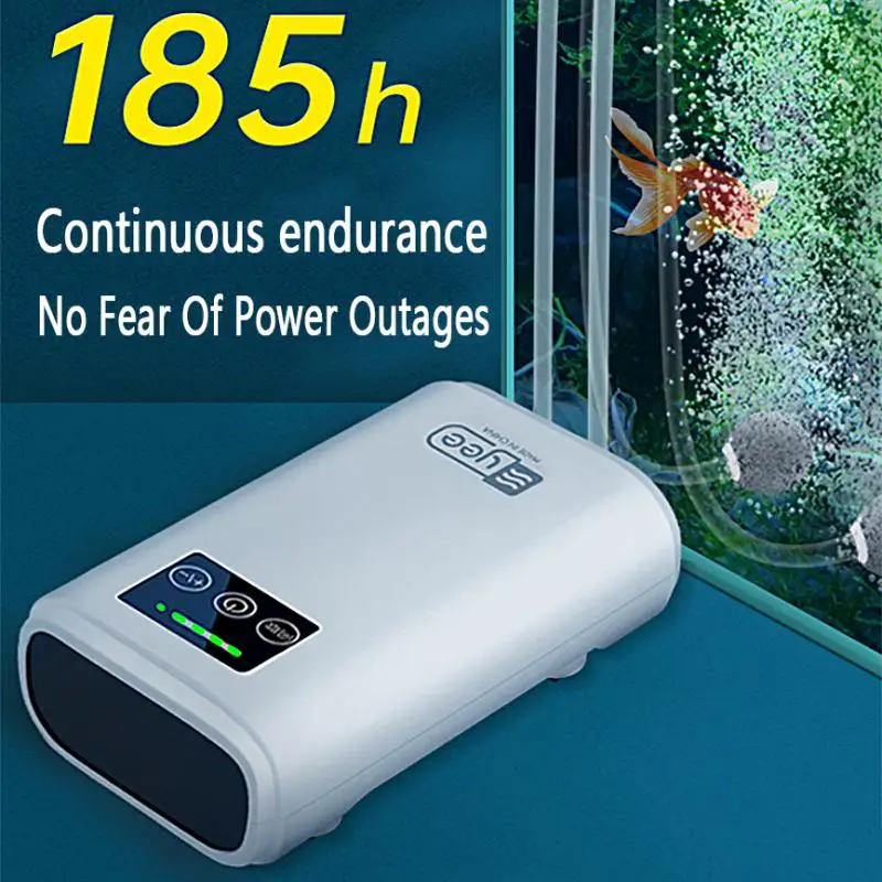 Aquarium Fish Tank Oxygen Pump Charging Dual-Purpose Air Pump Usb Lithium Battery Household Portable Fishing Mute Oxygen Pump