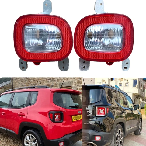 1 или 2 шт. лампа заднего бампера без лампы для Jeep Renegade 2015-2018 задний отражатель габаритные противотуманные фары 68255513 АА