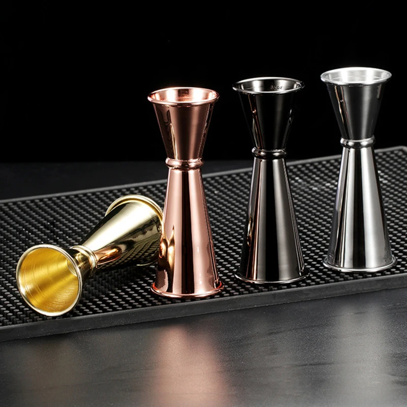 Multiple Stainless Steel 30/60ml Measuring Cup Double Ended Curled Edge Cocktails Graduated Measure Device high-end Wine Utensil