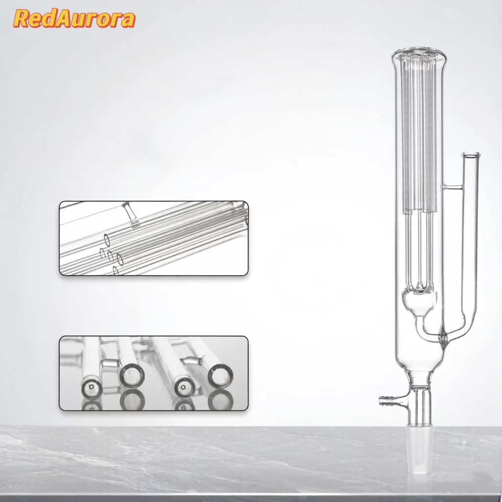Joint 19#/24# Lab glass NMR Tube Washer,Glass Nuclear Magnetic Cleaning Tube,Five Tubes,Inner Tube Diameter 3mm