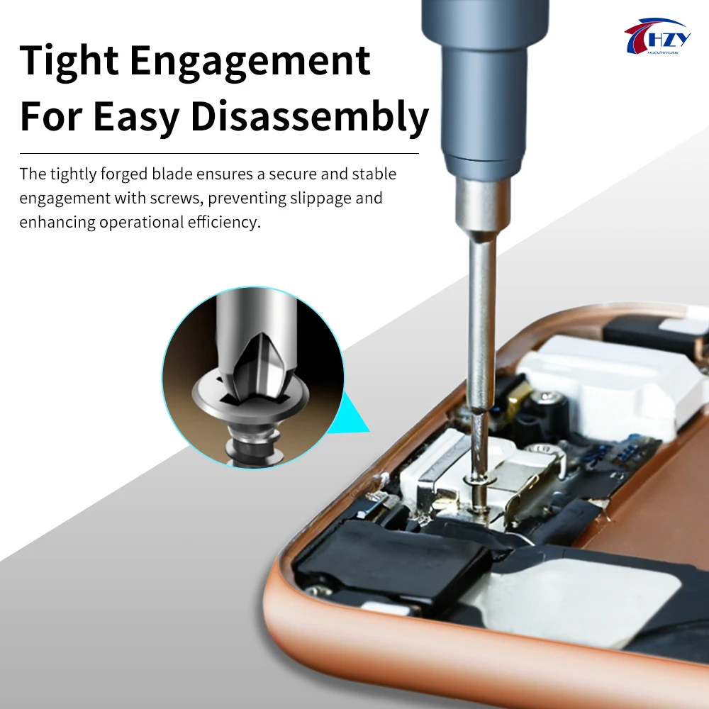 HZY High Hardness Precision Screwdriver Plum Blossom Cross for IPhone (17 Series) Bottom Internal Disassembly Mobile Repair Tool