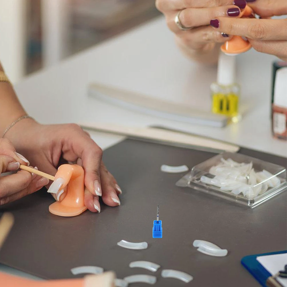 2 قطعة لقمة ثقب الأظافر على شكل صاروخ لإزالة البشرة طلاء الأظافر رأس مطحنة أظافر ناعمة لتقوم بها بنفسك مانيكير صالون منزلي احترافي #2