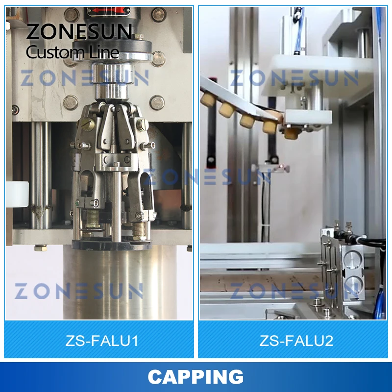 ZONESUN Linea di produzione personalizzata Sciacquatrice per bottiglie Essiccazione Riempimento di olio liquido Tappatura Etichettatrice Soluzione per imballaggio ZS-FALU