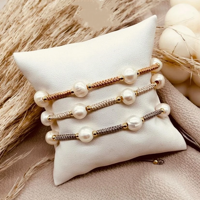 KKBEAD Bracelet for Women Pearl Wire Bracelets Men Handmade Braided Vintage Jewelry Natural Freshwater Pearls Pulseras Mujer