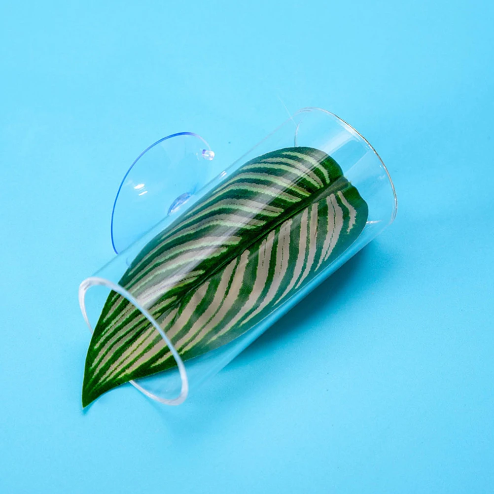 

Acrylic Betta Fish Cave Hollow Tube Fake Leaf Pad Betta Hideout Aquarium Decor Fish Tank Accessories Aquarium Decor Cave