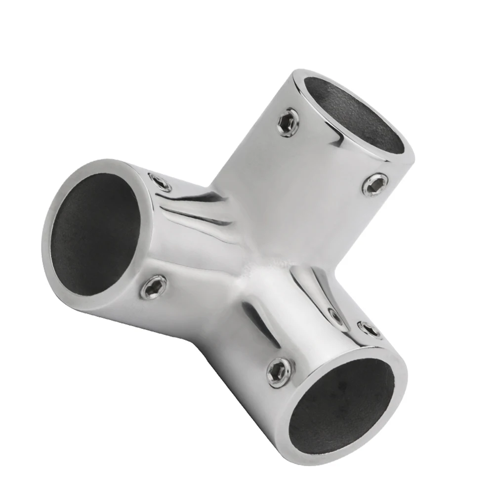 22/25/30/32mm 316 Stainless Steel Boat Hand Marine Rail Fittings 90° 3 Way Corner Elbow Tubing boat accessories marine hardware