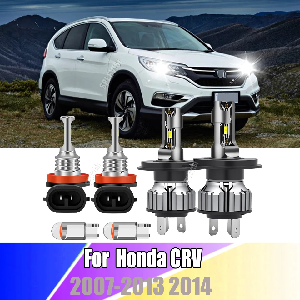 LED Headlight Fog Light Direct Replace with Crystal Clear Beam Pattern For Honda CRV 2007 2008 2009 2010 2011 2012 2013 2014