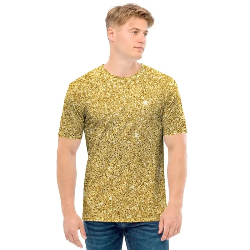 Mens Short Sleeve Casual Tshirt 3d Print Glitter Graphic Tee Shirts For Men Women O Neck Plus Size New In Tops & Tees Streetwear