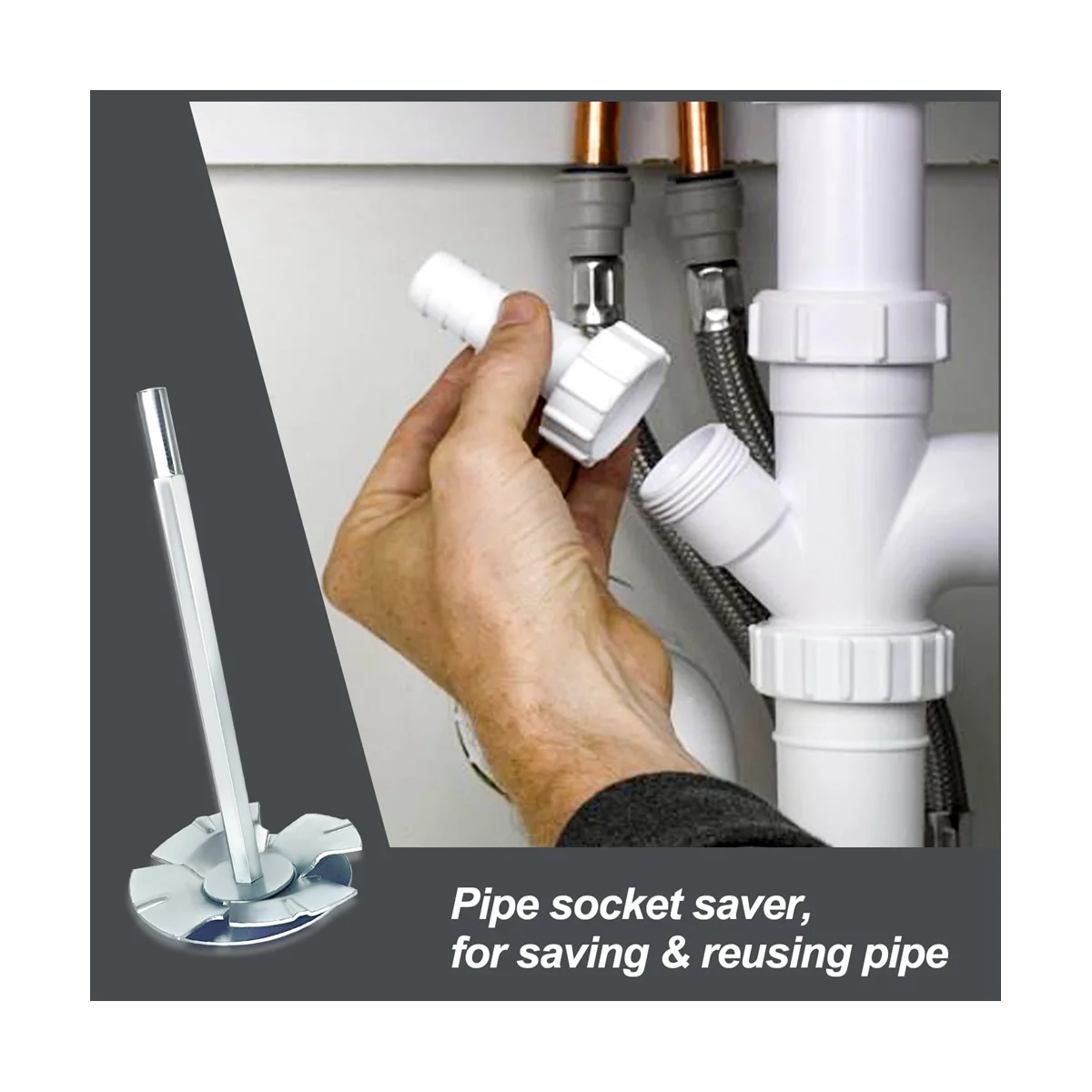 2 Inch PVC Plumbing Fitting Saver Bit Socket Saver,1/2Inch Speed Power Drill,Bit Fitting Saver Inside Pipe Cutter