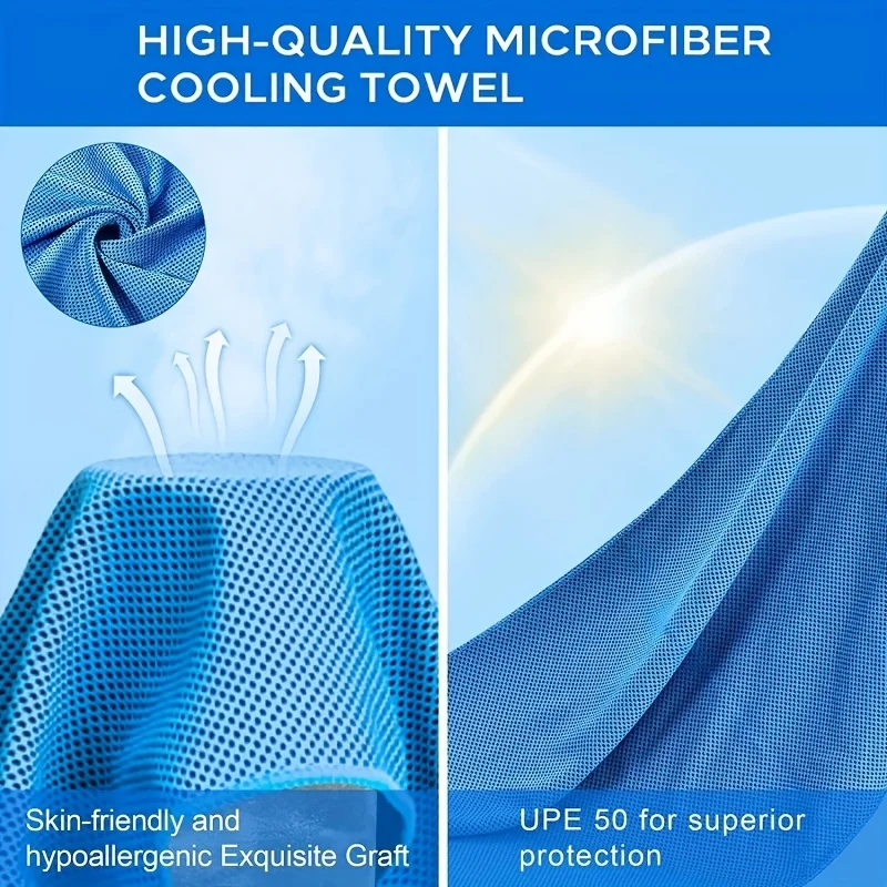 Cooling Hoodie Towel Beach Camping Gym Building Sun Protection Quick Drying Sports Cooling Towel Headband view 4