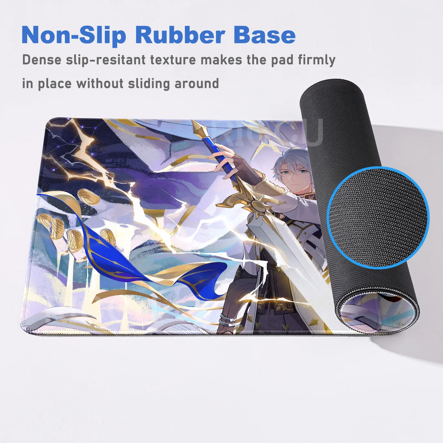 Honkai Star Rail Phainon Decoracion Mousepad ملحقات ألعاب الكمبيوتر لوحة المفاتيح مكتب الكمبيوتر لوحة الماوس المطاطية حصيرة الماوس المكتبية #4