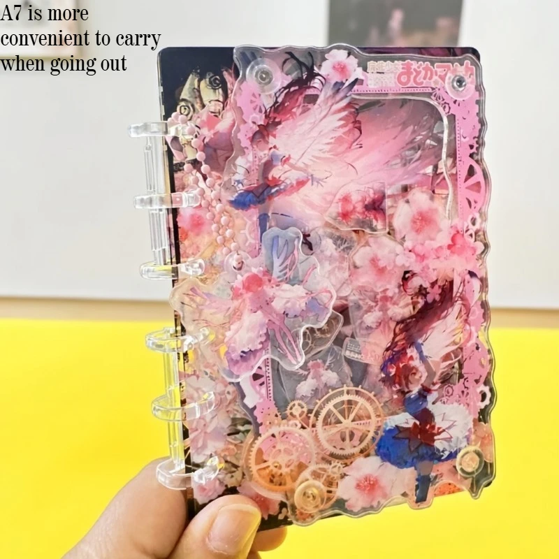 Acrylic Shaker Book A5 A7 Abstract Creative Fashion Diary Notebook Collection Note Stationery Loose-Leaf Book Friend Exclusive G - view 5