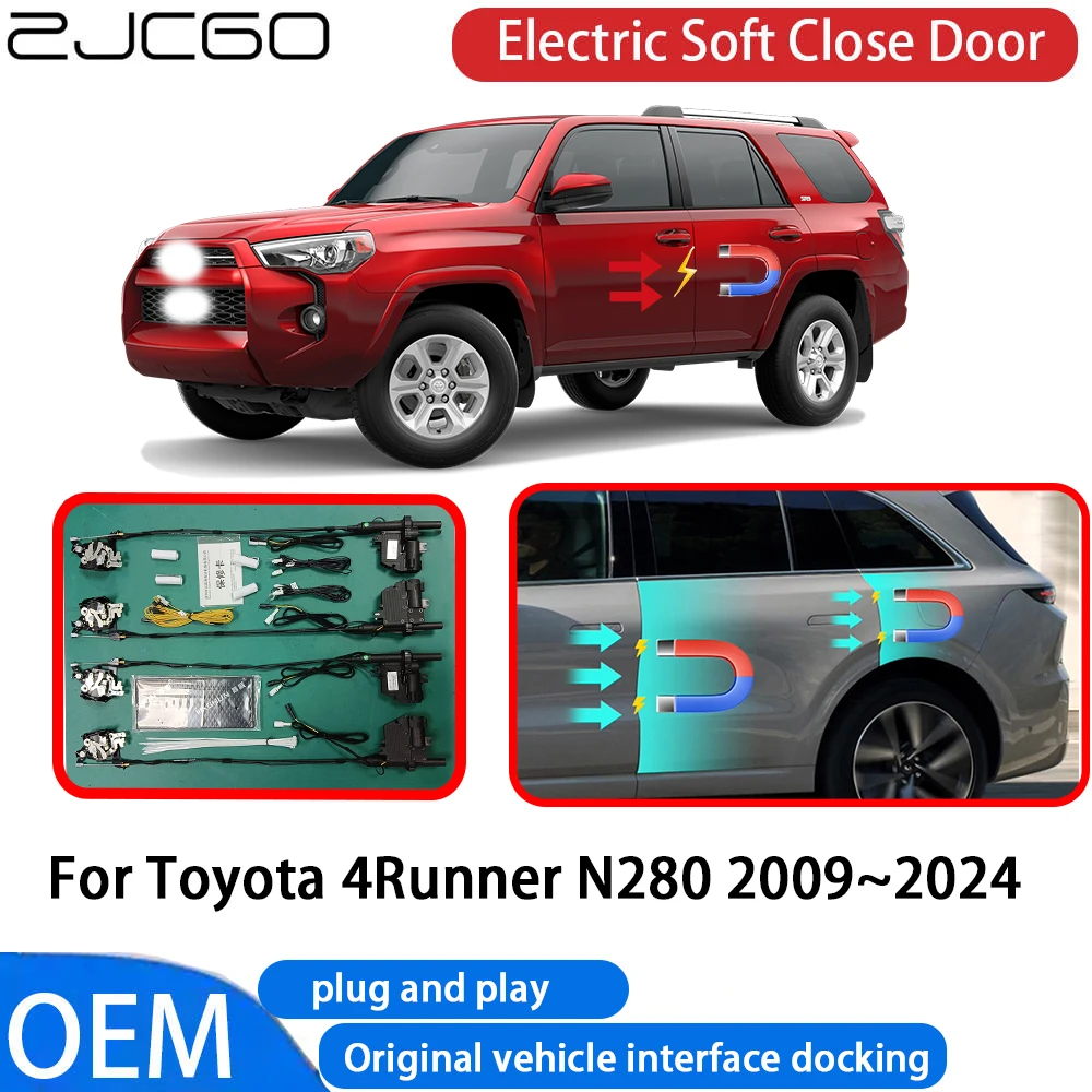 

ZJCGO for Toyota 4Runner N280 2009-2024 Car Automatic Electric Soft Close Door Closer System OEM Plug and Play Comfort Closing