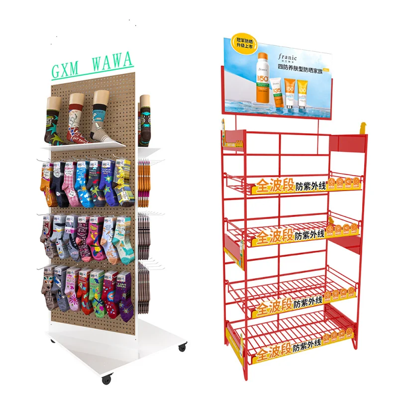 Custom.YX مخصص من جانب واحد خفيف واجب الخشب المعدني رائع رفوف التخزين عرض متجر بيع بالتجزئة الصلب عرض موقف