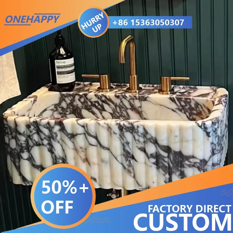 

Any Size Custom Italian Premium Natural Marble Vanity Sink Ridged Arabescato Veins Multi Stone Options Luxury Bathroom Vanity