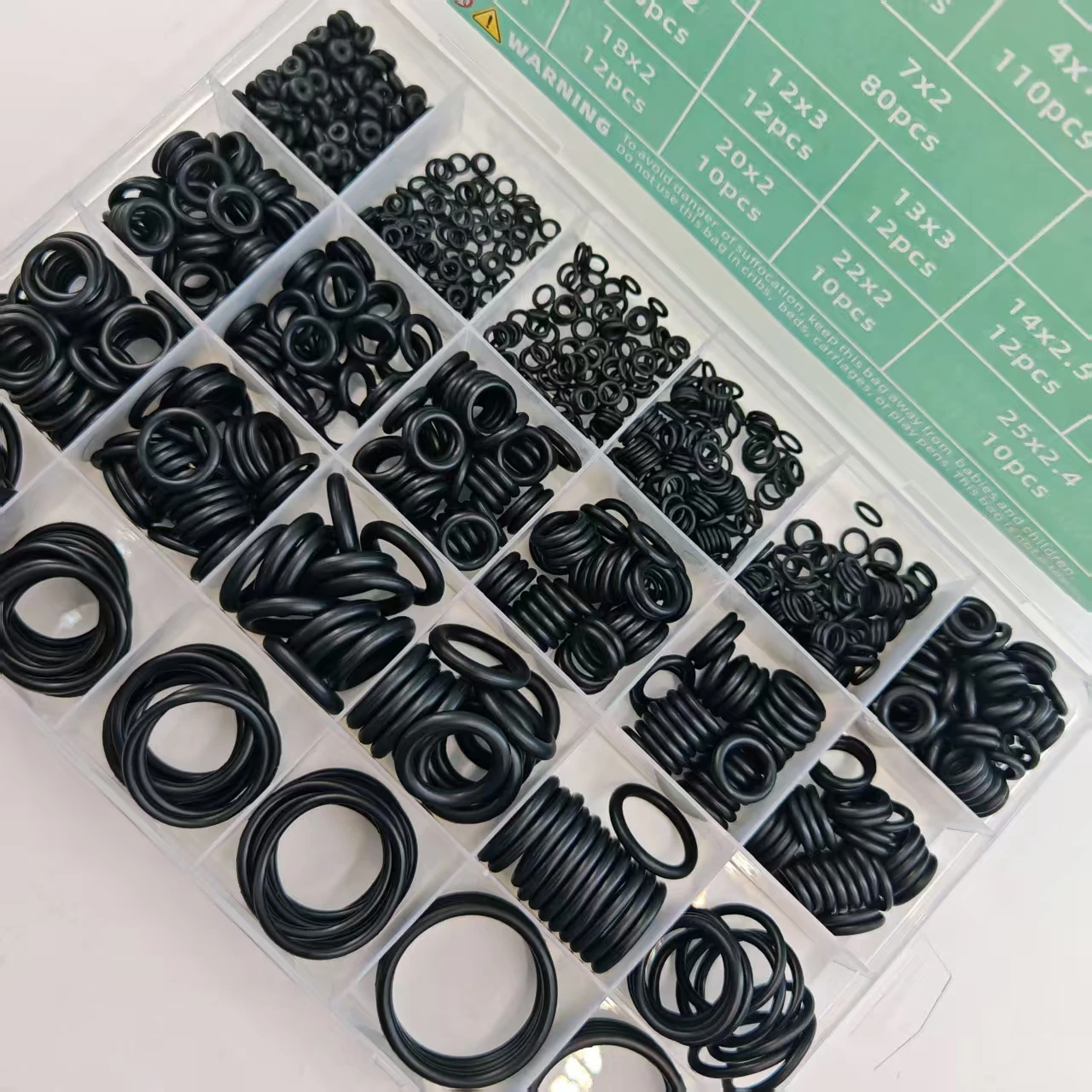 1020pcs Rubber O-Ring Set: 20 Sizes Synthetic Rubber, Gasket Assortment – Nitrile O-Ring Repair Kit Sealing Ring Set