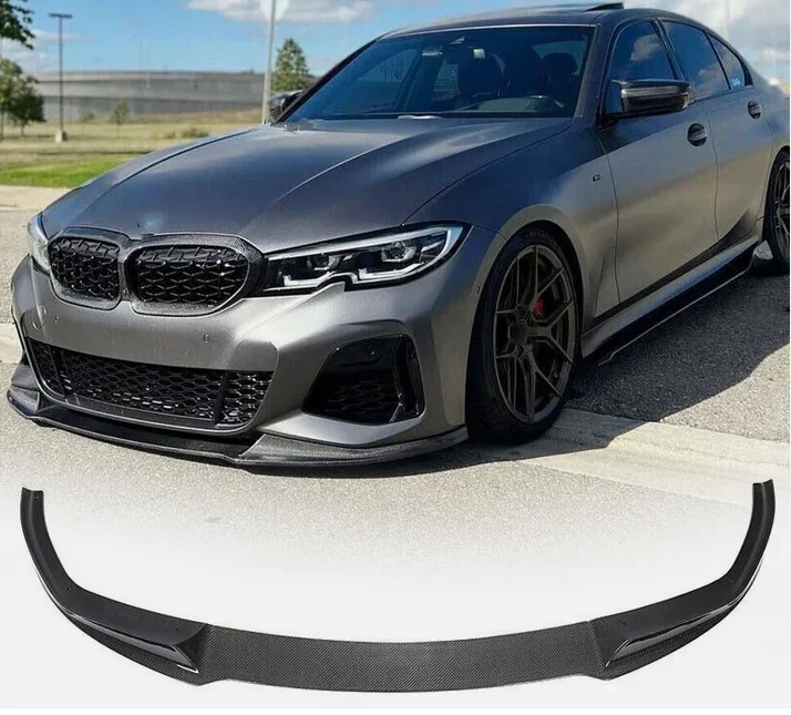 For BMW 3 Series G20 G28 330i 2020-23 Front Bumper Splitter Lip Spoiler REAL CARBON FIBER