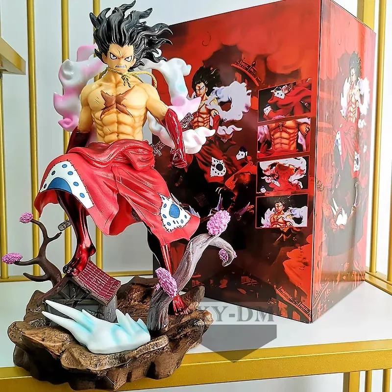 33cm Cute Anime One Piece Monkey D Luffy Gear 4 Fourth Snakeman Ver. Gk Pvc Action Figure Game Statue Model Kids Toys Doll Gifts