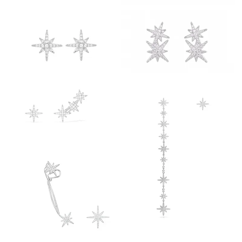 LI KI High Quality 925 Silver Meteor Tassel Earrings Temperament Versatile Elegant  Jewelry Gifts For Friends