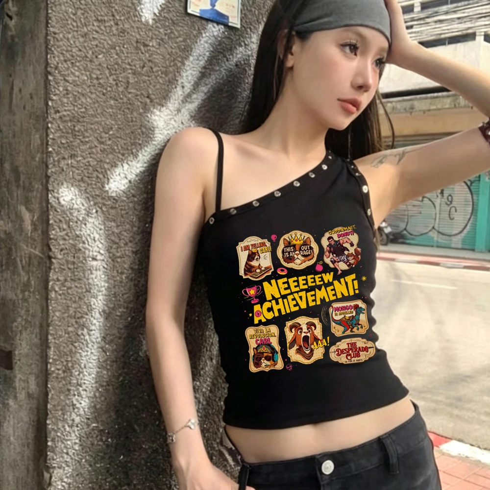 Dungeon Crawler Carl crop top women meme graphic baddie cute vintage t shirt gyaru meme 2000s scene  vintage