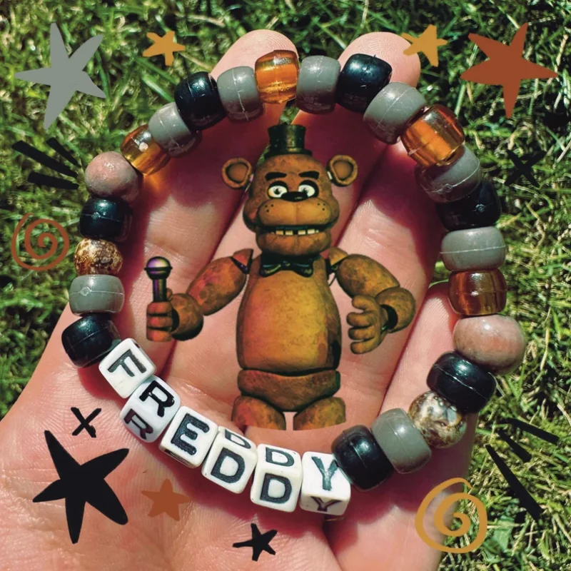 Horror Game Character Inspired Kandi Bracelet Set Colorful Pony Beaded Wristband for Fans