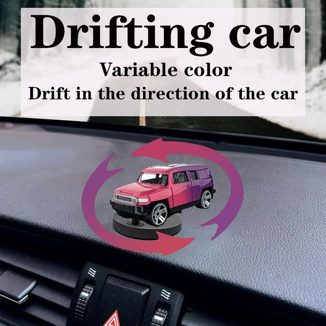 

Color Changing Alloy Car Model Spinning Car Ornament Roadster 1:64 Racing Car Drift Car Ornament Center Console Decoration