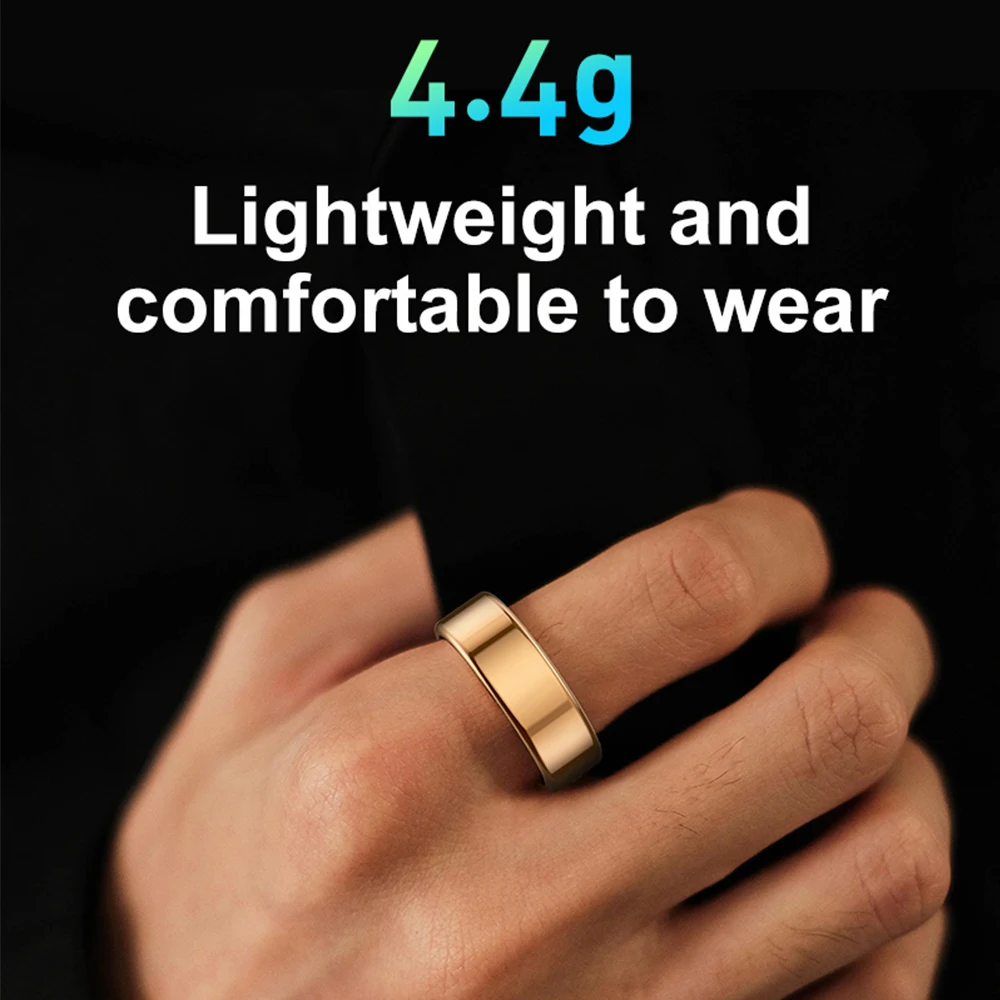 R02 Smart Ring Health Tracker For Men Women Blood Oxygen Heart Rate Sleep Monitor IP68 Waterproof For IOS Android Finger Ring