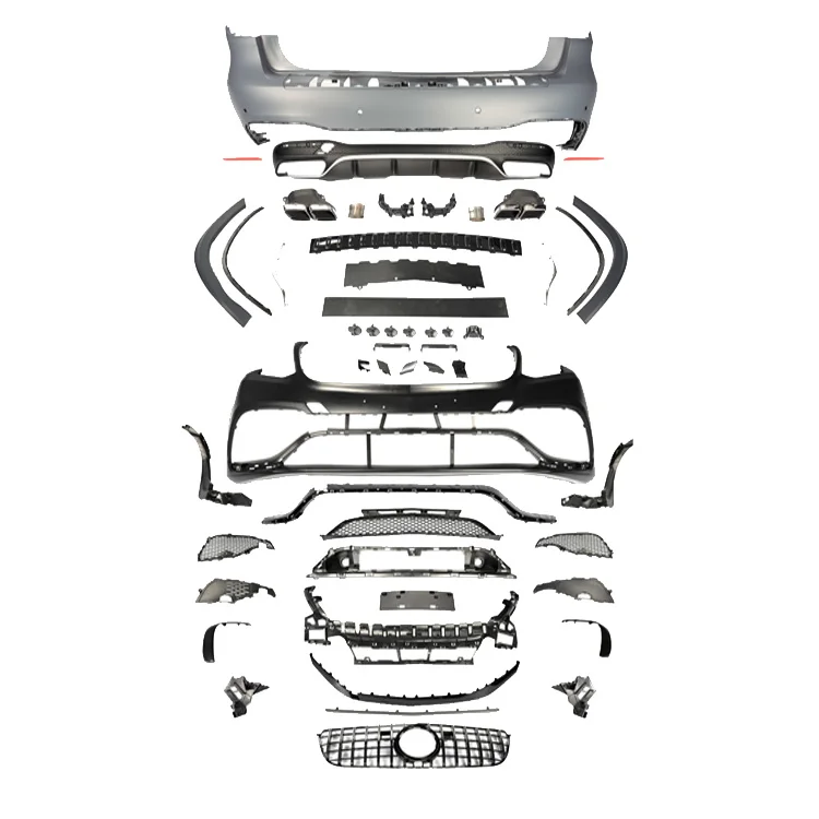 

Damei Factory Sales GLS63 Style Front Rear Bumper Diffusers Grille Bumpers Body Kit For Mercedes Benz GLS W166 X166 2016-201
