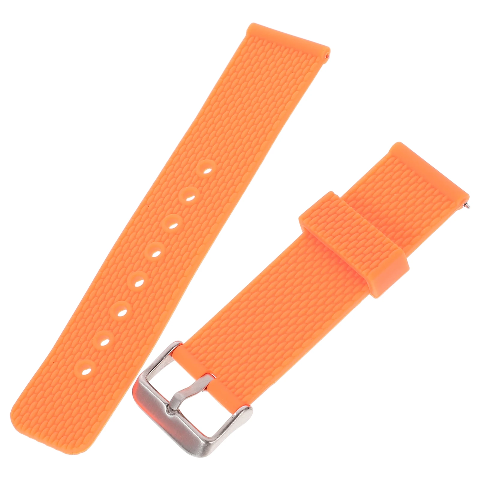 

22Mm Adjustable Eco-Friendly Silicone Watchband For Fitness Watch Orange Durable Comfortable Replacement Wristband Easy Install