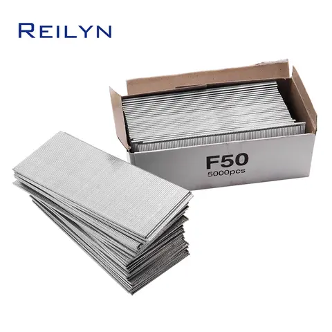 5000 pz Graffette 18Ga Brad Chiodi Spilli F50/F40/F30 T-tipo Chiodi Dritti 30mm 40mm 50mm Telaio Tacker Spilli per Tappezzeria Cucitrice