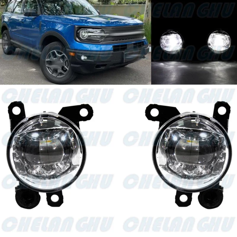 

For Ford Bronco Sport 2021 2022 Car accessories 1 Pair Front Bumper LED Fog Lights Lamp M1PZ-15200-A M1PZ-15201-A