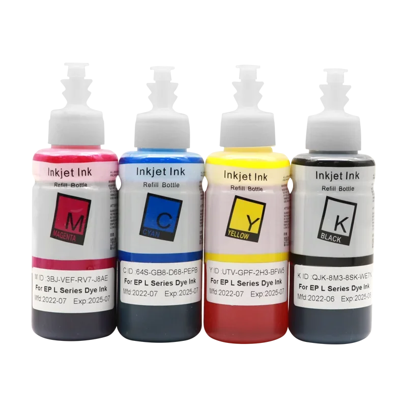 4pcs/6pcs 674 Ink For Epson L805 L801 L1800 L800 L810 L850 R330 R230 270 1390 T50 Printer Filling Continuous Supply Ink Dye Ink