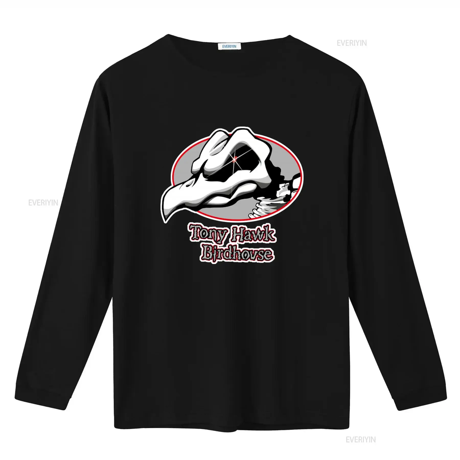 BIRDHOUSE TONY HAWK Print T Shirt Stylish Unique Design for Skateboarding Fans vintage Washed homme Versatile Casual
