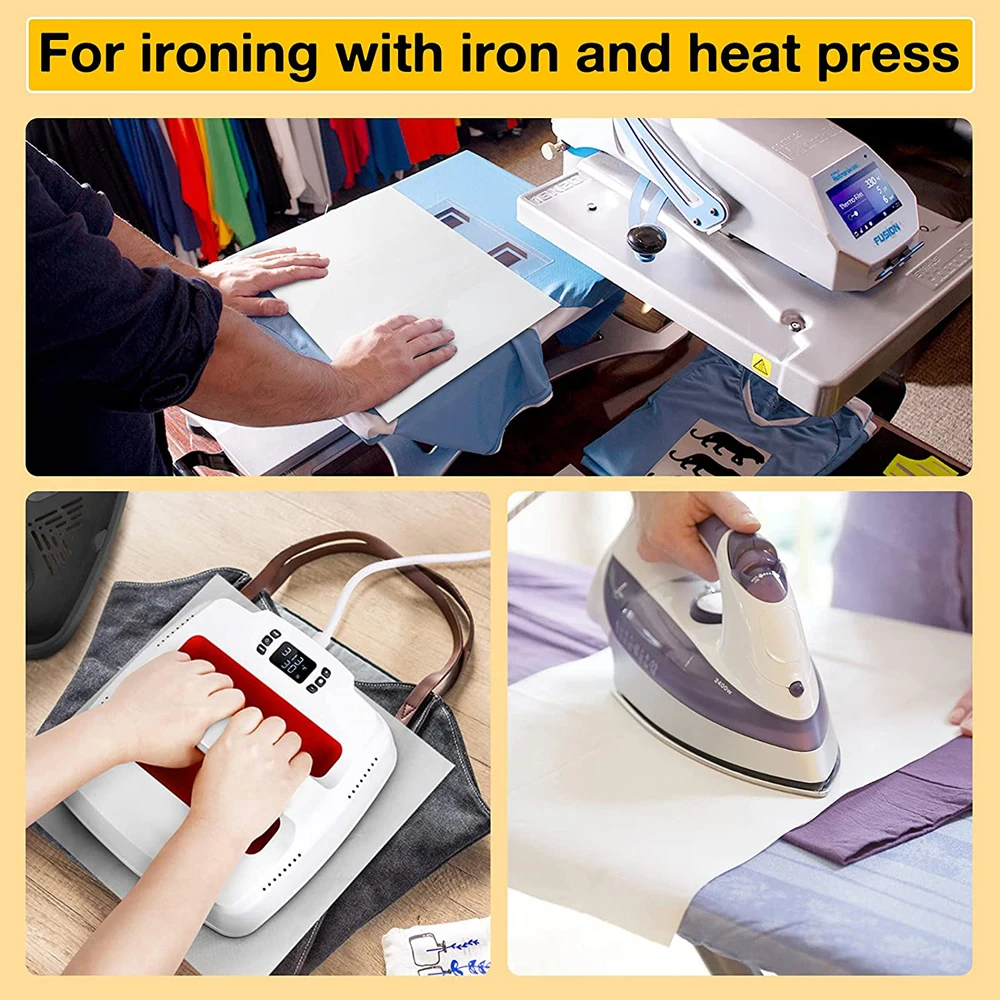 PTFE Sheet for Ironing Heat Press Non Stick Heat Resistant Craft Mat,Heat Transfer Paper Sheet for Baking Grill