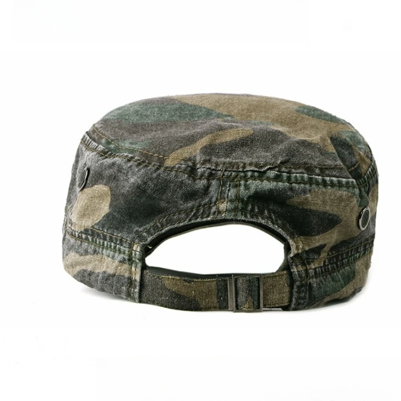 Daily Wear Men's Flat-top Hat, Washed for Spring, New Style Outdoor Beanie, Women's Sun Hat, Camouflage, Simple Design Cosplay