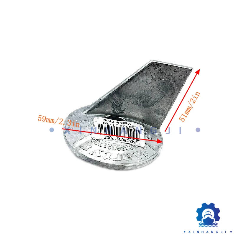 3C8-60217-0 Trim Tab Anode For TOHATSU Outboard Motor 2/4-stroke 20/30HPM40D M40D2 M50D M50D2 ,3C8-60217，3C8602170