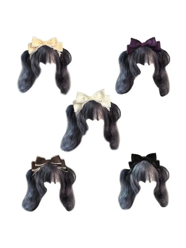 

P9FE Заколка для волос с бантами Заколка с бантиком Заколка для волос с бантиком Заколка для волос в стиле Лолита Заколка для с