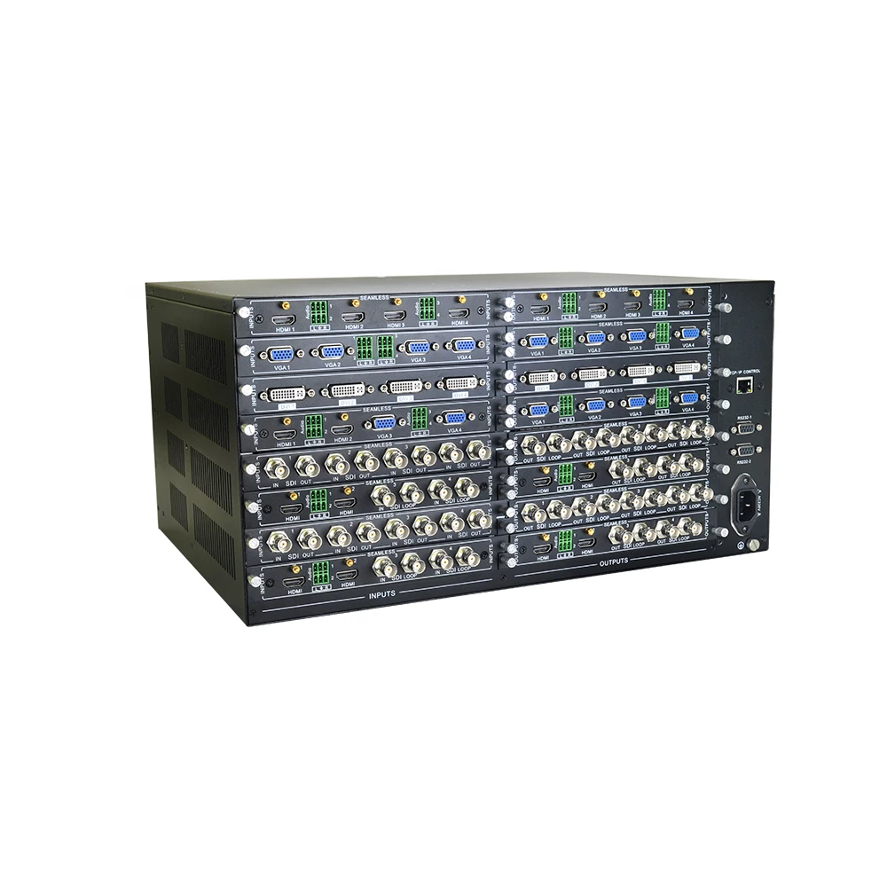 2026 32x32 Video Matrix Switcher 32 in 32 Out Plug-In Card HD Seamless Matrix Switcher