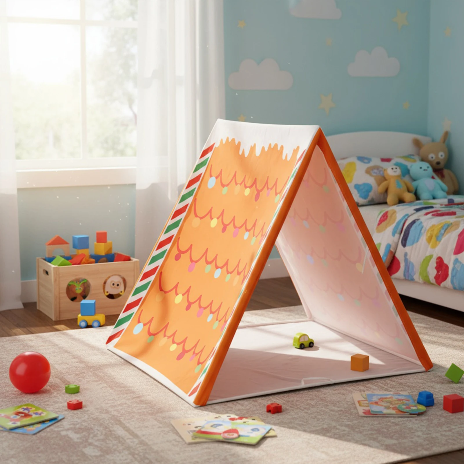 

Пряничный домик, палатка, где праздничные мечты, рождественский пряничный домик для дома, домашняя рождественская праздничная вечеринка