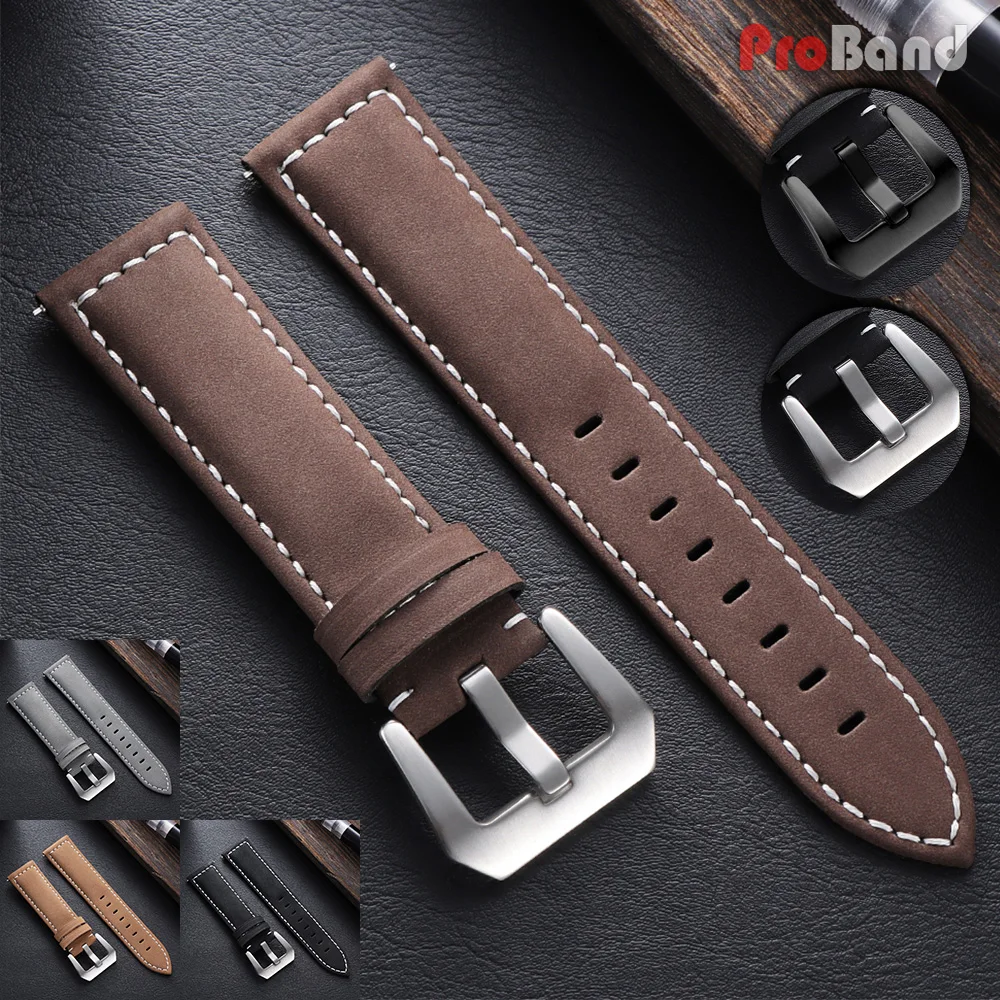 

Genuine Leather Watch Band for Panerai High Quality Cowhide Crazy Horse Straps Men Women Sport Bracelet Watchband 20mm 22mm 24mm