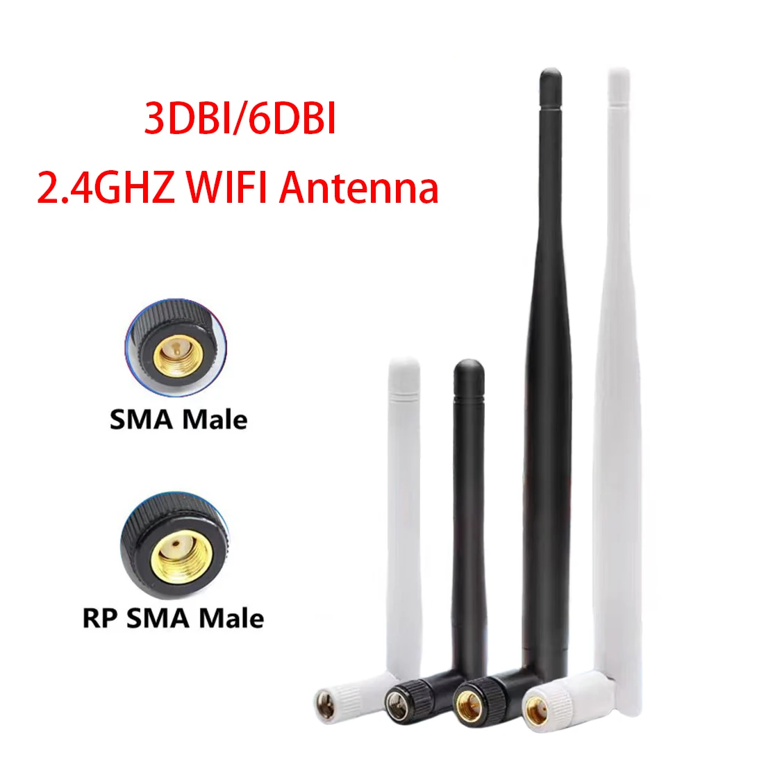 

Antenna 2.4GHz 3dBi/6dBi Omni with RP SMA Male/Female Plug for Wireless Router Wholesale Price Wifi 11cm/19.5cm 1pc